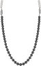 Ожерелье из серебра с жемчугом и кристаллом swarovski (Арт.26l-p36-s-1-32)
