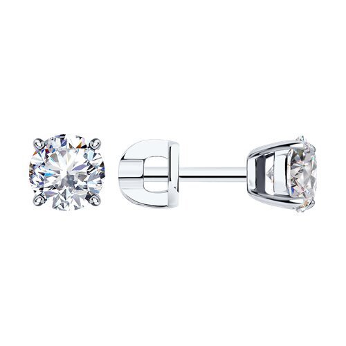 Серьги из серебра с фианитами (Арт.94-122-01550-1)