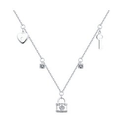 Колье из серебра с фианитами (Арт.94070966)