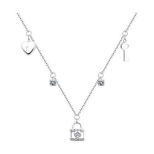 Колье из серебра с фианитами (Арт.94070966)