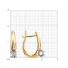 Серьги из комбинированного золота с бриллиантами (Арт.51-220-01465-1)