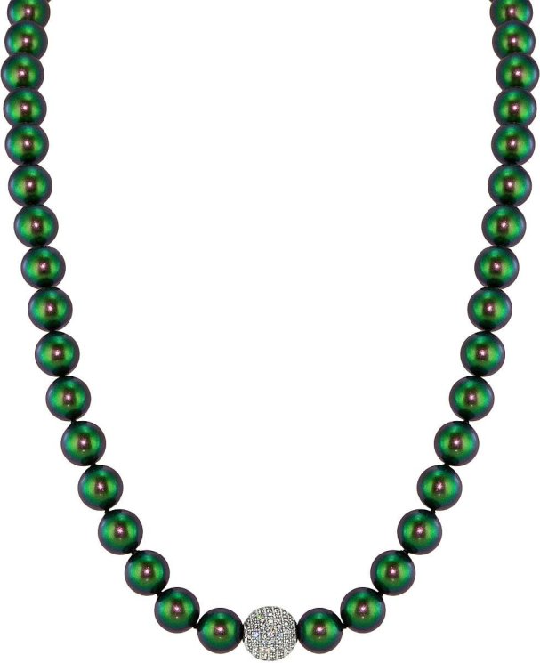 Ожерелье из серебра с жемчугом (Арт.91l-sk-25)