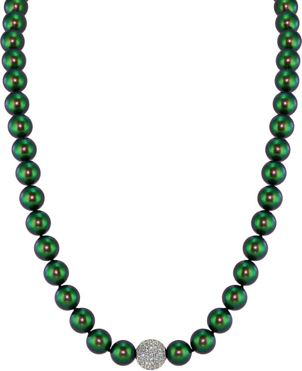 Ожерелье из серебра с жемчугом (Арт.91l-sk-25)