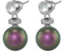 Серьги серебряные с жемчугом и куб.цирконием «Pearl Kiss 19S» Rivoli (арт.ABS-3-10-19-S)