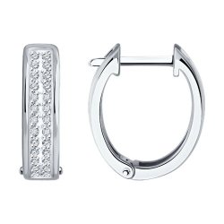 Серьги из белого золота с бриллиантами (Арт.52-220-01922-1)