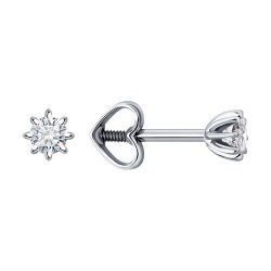 Серьги из белого золота с бриллиантами (Арт.52-222-01702-2)