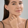 Кольцо золотое с топазом и фианитами «Небесное Сердце» Соколов (арт.717182)