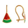 Серьги из золота с эмалью (Арт.0200094)