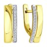Серьги из желтого золота с бриллиантами (Арт.53-220-01874-1)