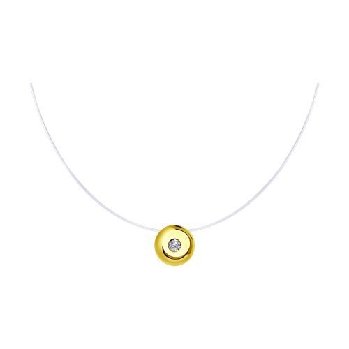 Колье из желтого золота с бриллиантом (Арт.53-270-01218-1)