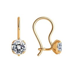 Серьги из золота с фианитами (Арт.026230)