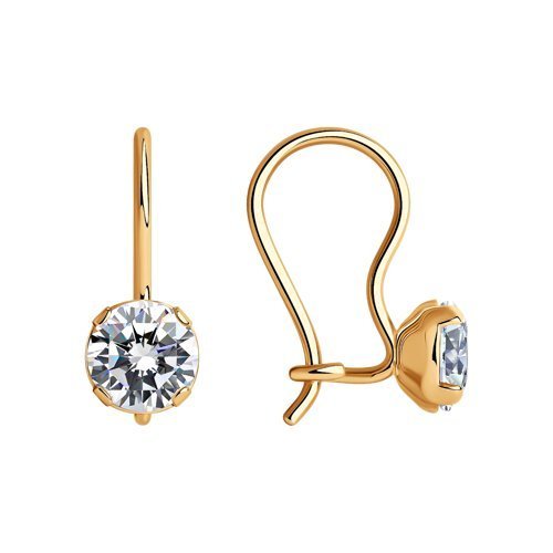 Серьги из золота с фианитами (Арт.026230)