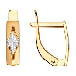 Серьги из золота с алмазной гранью (Арт.027180)