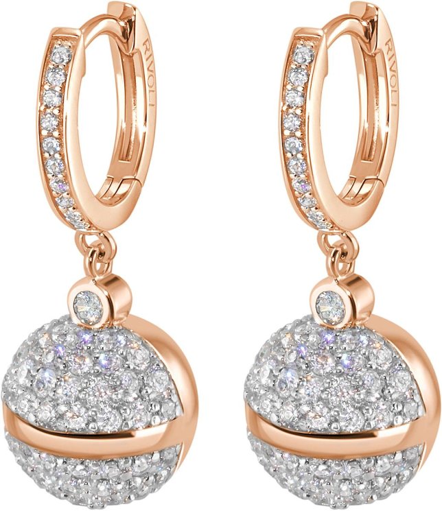 Серьги из серебра с цирконием (Арт.fss-2-r)