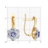 Серьги из золота с бриллиантами и танзанитами (Арт.6024086)