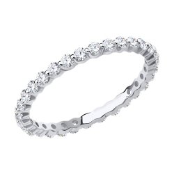 Кольцо из белого золота с фианитами (Арт.019031-3)