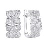 Серьги серебряные с фианитами «Lace Breeze» Fresh Jewelry (арт.CZ-E02934-X-W-X-X-W)