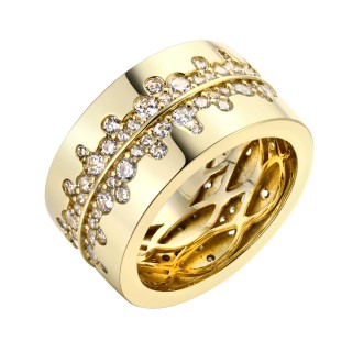 Кольцо с фианитами «Ice Shine» серебро 925 Fresh Jewelry (арт.CZ-R02989-X-L-X-X-W)