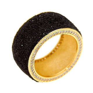 Кольцо серебряное с фианитами «Universe Glam» Fresh Jewelry (арт.Gl-R01757-X-L-B-X-W)
