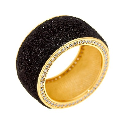 Кольцо серебряное с фианитами «Universe Glam» Fresh Jewelry (арт.Gl-R01757-X-L-B-X-W)