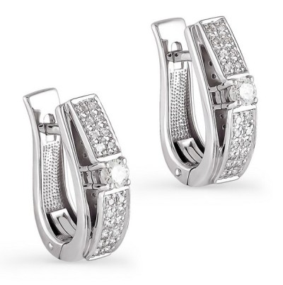 Серьги золотые с бриллиантами «Сияние линии» Kabarovsky (арт.12-1773-1000)