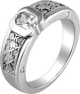 Кольцо из белого золота с бриллиантом «St.Petersbourg 01» Korloff (арт.3128)