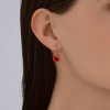 Серьги из золочёного серебра с эмалью «Алая нежность сердца» SOKOLOV (арт.93-122-02233-1)