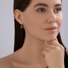 Серьги из золочёного серебра с эмалью «Алая нежность сердца» SOKOLOV (арт.93-122-02233-1)