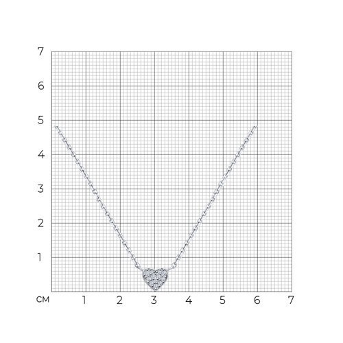 Колье из серебра с фианитами (Арт.94070167)