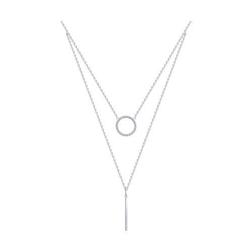 Колье из серебра с фианитами (Арт.94070675)