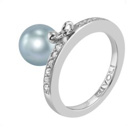 Кольцо из серебра с жемчугом и кристаллом swarovski (Арт.zar-14-8-27-s)