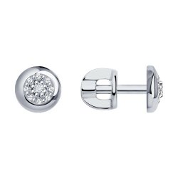 Серьги из белого золота с бриллиантами (Арт.1021915-3)