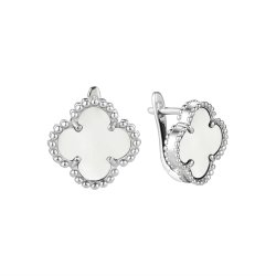 Серьги из серебра с керамикой (Арт.tc-e01207-w-w-x-x-x)