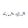 Серьги из серебра с фианитами «Улыбка света» Соколов (арт.94-122-02251-1)