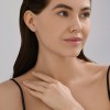 Серьги из серебра с фианитами «Улыбка света» Соколов (арт.94-122-02251-1)