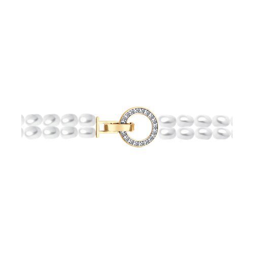 Колье золотое пробы 585 с жемчугом (Арт.79-70006)