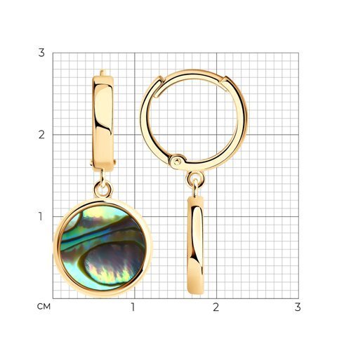 Серьги из серебра с перламутром (Арт.83020321)