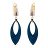 Серьги из серебра с керамикой и куб. цирконием «Midnight Shine» Fresh Jewelry (арт.TM-E01046-Вl-G-X-Bl-W)