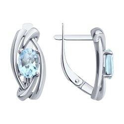 Серьги из серебра с топазами (Арт.94-320-00186-1)