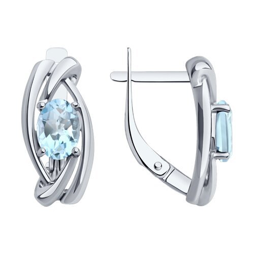 Серьги из серебра с топазами (Арт.94-320-00186-1)