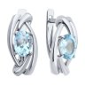 Серьги из серебра с топазами (Арт.94-320-00186-1)