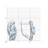 Серьги из серебра с топазами (Арт.94-320-00186-1)