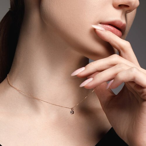 Колье из золота с бриллиантом (Арт.1070166)