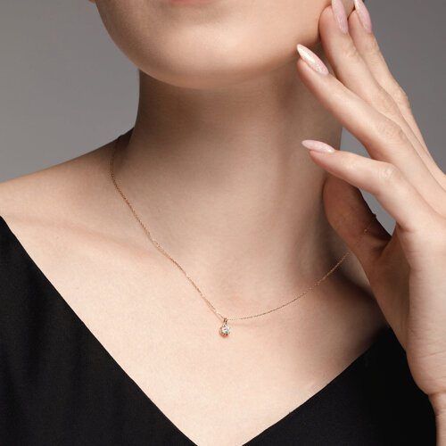 Колье из золота с бриллиантом (Арт.1070166)