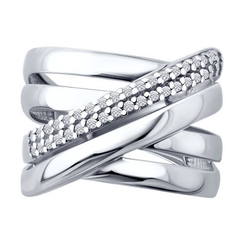 Кольцо из серебра с фианитами (Арт.94014847)