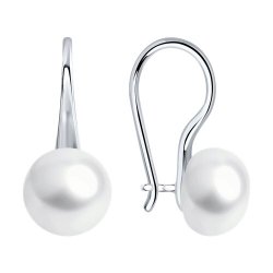 Серьги из серебра с жемчугом (Арт.92022876)