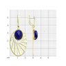 Серьги из золочёного серебра с ляписом (Арт.93-321-01758-1)