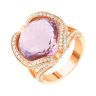 Кольцо из золота с аметистом и бриллиантом (Арт.r31570a014r001_ko_am_pink)