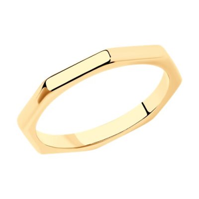 Кольцо из золочёного серебра «Геометрия света» Соколов (арт.93011014)