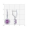 Серьги из серебра с аметистами и фианитами (Арт.94-321-02052-3)